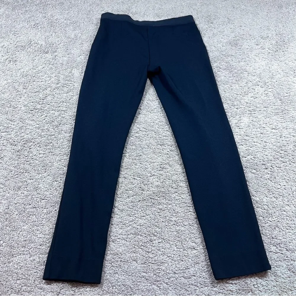 Everlane The Stretch Ponte Knit Skinny Pant Black Side Zip Size 6